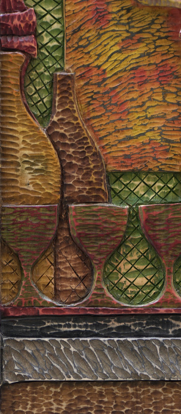 Mathis Collins
*Le buveur d’absinthe*, 2020
Lime wood, pigments
90 × 54,5 cm - © &copy; Renaud Jerez, Paris Internationale