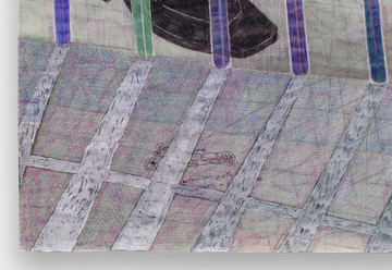 Anne Bourse
*Stupid sun who can’t stop moving (LetsClub4Chemins)*, 2020
Felt-tip pen, pencil, typex and ballpoint pen on coated paper
47 × 32 cm - © &copy; Aur&eacute;lien Mole, Paris Internationale