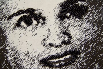 Patricia Kaersenhout
Food for Thought - Suzanne Césaire, 2018
128 x 105 cm, unique (PI-1) (detail) 
Collage of textiles, photographic print on cotton, beads, African fabric, felt - © the artist and Wilfried Lentz Rotterdam, Paris Internationale