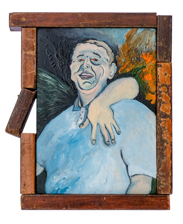 Nika Kutateladze, Untitled, 2021,Oil on Grounded Lime Wood, 25x21 cm - © Gallery Artbeat, Paris Internationale