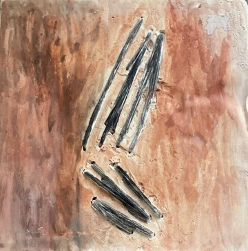 Salome Chigilashvili, From the Series &lsquo;Home&rsquo;, 2020, Thread, Acrylic on Plaster, 31x18x2.5 cm, 34x18x2.5, 30x33x2.5 cm - © Paris Internationale