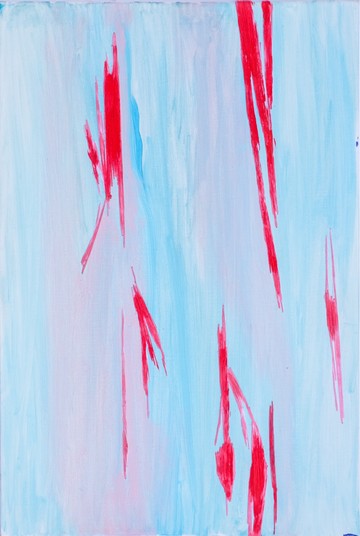 Salome Chigilashvili, Untitled, 2020, Acrylic, Embroidered, Textile Dye on Canvas, 59x40 cm - © Gallery Artbeat, Paris Internationale