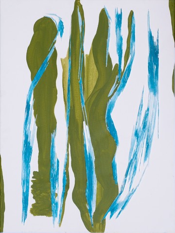 Salome Chigilashvili, Untitled, 2021, Acrylic, Embroidered, Textile Dye on Canvas, 80x59 cm - © Gallery Artbeat, Paris Internationale