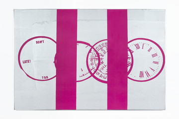 Lorenza Longhi
Untitled (Baisemain), 2021 
Silk-screen on fabric mounted on wood panel, aluminium, screws
80 x 120 cm
unique
Courtesy of the artist and Fanta-MLN, Milan
Photo: Gina Folly - © Paris Internationale