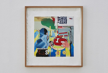Milena Büsch
*Für andere die Arbeit machen 1/7,* 2020/2021
Oil on paper, frame
34 × 32,5 cm (13.386 × 12.795 in) - © Courtesy the artist and FELIX GAUDLITZ, Vienna, Paris Internationale