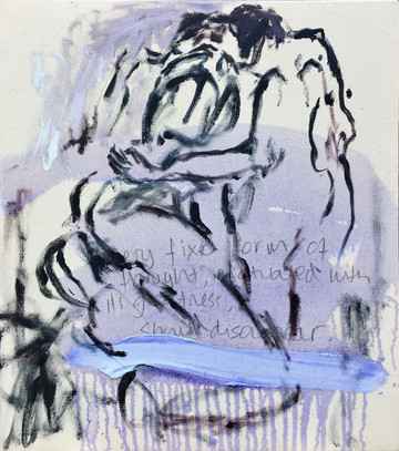 Seems Easy, But it’s Rough 1, 2021 Oil and charcoal on canvas 50 x 45 cm - © Paris Internationale