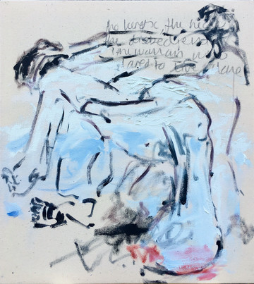Seems Easy, But it’s Rough 2, 2021 Oil and charcoal on canvas 50 x 45 cm. - © Paris Internationale