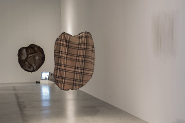 <p style="font-size:10px">Charbel-joseph H. Boutros,Night Cartography #1, 2017, blanket, dreams, fire, dimensions variable</p>

<p style="font-size:10px">In his Night Cartographies, Charbel-joseph H. Boutros uses a blanket for one night, which he thenburns in a slow and delicate manner, transforming it into a round-shaped territory, or a hole to capture
dreams.</p> - © Paris Internationale