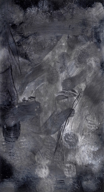 Inkjet print on paper, 130 x 73 cm, Edition 3/5
/
The mobile phone screen of the artist is photographed. The fingerprints left on the smooth surface are
captured. - © Image courtesy of the artist and Grey Noise, Dubai, Paris Internationale