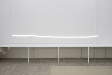 Charbel-joseph H. Boutros, Untitled until now, 2019 – 2021, neon, votive candle’s wax, light, 2.5x198 cm - © Image courtesy of the artist and Grey Noise, Dubai., Paris Internationale