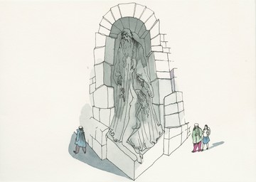 Rabbi Judah Loew ben Bezalel, statue at the New City Hall. From the project Louis Vuitton Travel Book Prague - © Paris Internationale