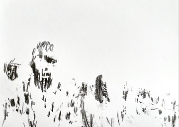 Mbaye Diop, Colobane (Massalikoul 15), 2021, 29.7x42cm, Graphite and acetone image transfer on paper - © Paris Internationale