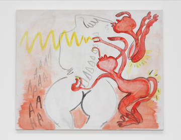 Andrea Éva Győri, Superdominant Tongue (2021)
 Ink and gouache on canvas
 90,0 x 110,0 cm - © Paris Internationale