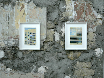 *Pigeon* et *Voisine*,  2021, aquarelle sur soie 28x19cm - © Paris Internationale