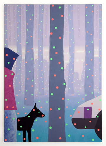 Matthieu Palud, untitled, 2022, acrylic on canvas, 185x130cm - © Paris Internationale