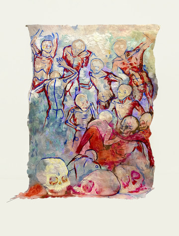 Maria Abaddon Peruvian contemporary artist presents soft sculptures and textile pieces with Ginsberg Gallery at Paris Internationale - © Courtesy Ginsberg Gallery, Paris Internationale