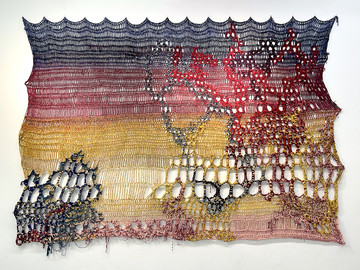 Maria Abaddon Peruvian contemporary artist presents soft sculptures and textile pieces with Ginsberg Gallery at Paris Internationale - © Courtesy Ginsberg Gallery, Paris Internationale