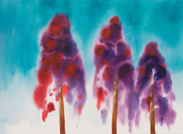 Nicolas Party, Trees, 2022 - © Courtesy the artist and Galerie Gregor Staiger, Zurich. Photo: Adam Reich., Paris Internationale