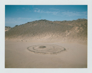 Lydia Ourahmane, Neolithic Tumulus c.6,000-12,000 b.c. 2020; Polaroid; 3 ¾” x 4 ¼”. - © Courtesy of the artist and rhizome., Paris Internationale