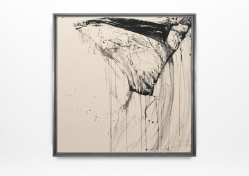 Jonathan Monk, BLACK SABBATH 2, 2022. 85 x 85 cm - 33.46 x 33.46 in. Ink on canvas, painted frame - © © Jonathan Monk and Three Star Books 2022, Paris Internationale