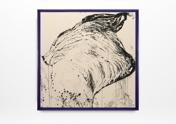 Jonathan Monk, METALLICA, 2022. 85 x 85 cm - 33.46 x 33.46 in. Ink on canvas, painted frame Open Public Settings - © © Jonathan Monk and Three Star Books 2022, Paris Internationale
