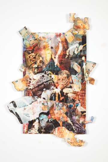 Monsieur Zohore, Divine Comedy, 1850-2022, mixed media on canvas, 42 x 28 inches, 106.68 x 71.12 centimeters - © Paris Internationale