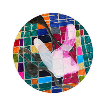 Tamo Jugeli, Untitled, 2020, Oil, Marker on Canvas, 50x50 cm - © Artbeat, Paris Internationale