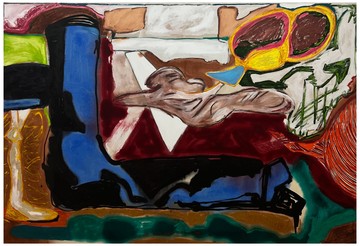 Tamo Jugeli, Untitled, 2022, Oil on Unprimed Canvas, 150x220 cm - © Artbeat, Paris Internationale