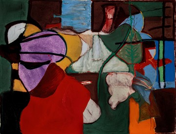 Tamo Jugeli, Untitled, 2023, Oil, Oil Stick on Canvas, 130.5x170.5 cm - © Artbeat, Paris Internationale