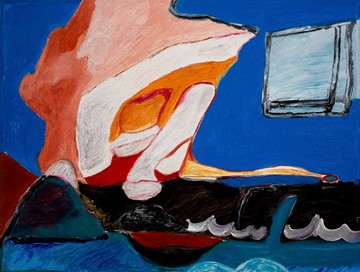 Tamo Jugeli, Untitled, 2023, Oil on Gessobord, 31x41 cm - © Artbeat, Paris Internationale