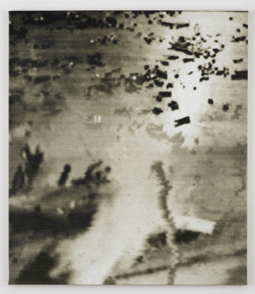 Matthias Groebel
*Hacked Channels #12*, 2000
Acrylic on canvas 
(computer-assisted painting)
110 x 95 cm - © Photo: Simon Vogel, Paris Internationale