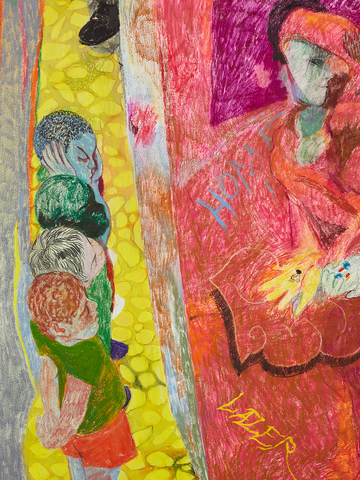 Henry Curchod_Beginning of the end(2023)_painting detail_200 x 170 cm - © Courtesy of the Artist and Gallery Vacancy, Shanghai, Paris Internationale