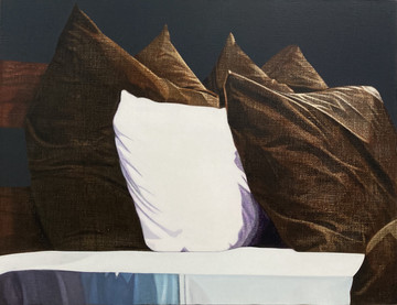 Dongho Kang, White Pillow, 2021, Acrylic on canvas, 50x65.1cm - © ©Dongho Kang, courtesy Whistle, Paris Internationale