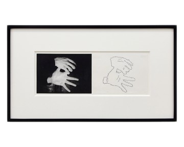 Le mie parole e tu?, 1973
2 parts, photo and drawing on paper, mounted on board
35.5 x 13 cm - © Paris Internationale