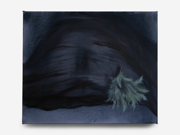 FU Liang_Abyssal Glimpse_2024_Oil and mineral pigment on canvas_50 × 60 cm_LINSEED - © FU Liang, *Abyssal Glimpse*, 2024, Oil and mineral pigment on canvas, 50 × 60 cm © FU Liang – Courtesy of the Artist and LINSEED, Paris Internationale