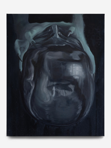 FU Liang_Distorted Reflections_2024_Oil and mineral pigment on canvas_100 × 80 cm_LINSEED - © FU Liang, *Distorted Reflections*, 2024, Oil and mineral pigment on canvas, 100 × 80 cm © FU Liang – Courtesy of the Artist and LINSEED, Paris Internationale
