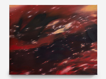 FU Liang_Black Ember_2023_Oil and mineral pigment on canvas_50 × 60 cm_LINSEED - © FU Liang, *Black Ember*, 2023, Oil and mineral pigment on canvas, 50 &times; 60 cm &copy; FU Liang &ndash; Courtesy of the Artist and LINSEED, Paris Internationale