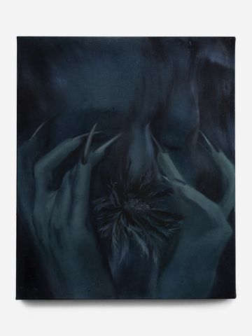 FU Liang_Whispers of the Void_2024_Oil and mineral pigment on canvas_60 × 50 cm_LINSEED - © FU Liang, *Whispers of the Void*, 2024, Oil and mineral pigment on canvas, 60 &times; 50 cm &copy; FU Liang &ndash; Courtesy of the Artist and LINSEED, Paris Internationale