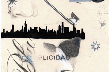 Gerardo Rocha,
*Desaliento*, 2024
Graphite, color pencil, ink and cutouts on paper
25 x 17.5 cm (unframed) - © Paris Internationale