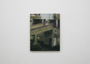 Lukas Müller
Abdel's House, 2024
Soft pastel on linen
50 x 40cm - © Courtesy of the artist and Lucas Hirsch, D&uuml;sseldorf, Paris Internationale