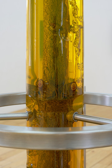 Sculpture by Jura Shust titled Leaving an Annual Growth at the Top, 2024 - © Photo: Guillaume Python., Paris Internationale