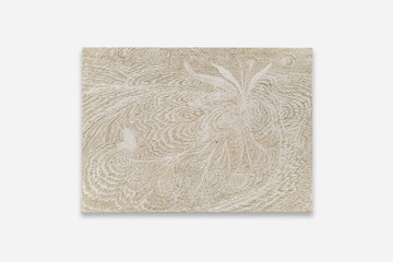 *Be Flooded I*, 2022	
Panel, river sand, oyster shell lime, pigment, cement	
32 × 53 × 3 cm	
12 5/8 × 20 7/8 × 1 1/8 in - © Courtesy of the Artist and Gallery Vacancy, Paris Internationale