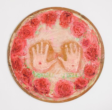 Peter Gallo
Menace & Prayer (Rimbaud/P. Smith), 2025
oil on fabric on board
23h x 23w in
58.42h x 58.42w cm - © Paris Internationale