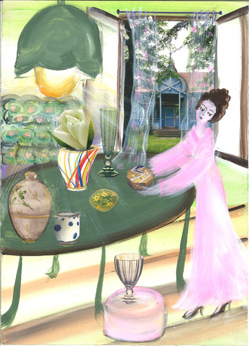 Nato Sirbiladze, House in Kojori, 2020, Collage, Acrylic on Cardboard, 35x25 cm - © Gallery Artbeat, Nato Sirbiladze, Paris Internationale