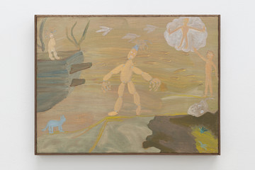 Marie Zolamian, Canari dans la mine (2023), Oil on canvas on panel, 30 x 40 cm - © Paris Internationale