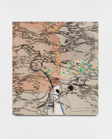 Alonso Leon-Velarde, Marble Eye, 2025, oil on linen ,133 x 123 cm (52 x 48.5 inches) - © Paris Internationale