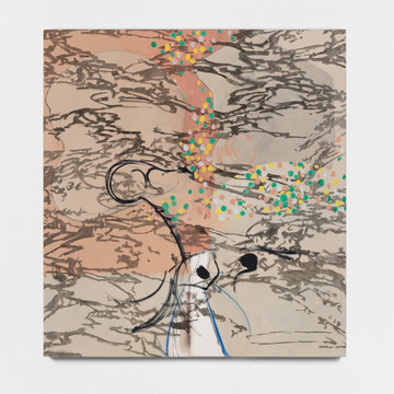 Alonso Leon-Velarde, Marble Eye, 2025, oil on linen ,133 x 123 cm (52 x 48.5 inches) - © Paris Internationale