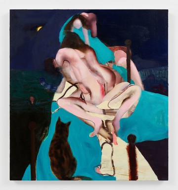 Ambera Wellmann, Study in Blue, 2025
Oil on linen, 38 x 35 in, 96.5 x 88.9 cm - © Paris Internationale
