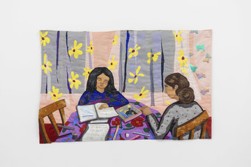 Hangama Amiri, Girl Learning, 2025 - © Courtesy of Cooper Cole, Toronto., Paris Internationale