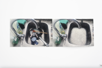 Kiki Furlan
*Caché 1*, 2025
photographic print on vinyl doormat, felted lamb's wool
120 x 40 cm - © Paris Internationale